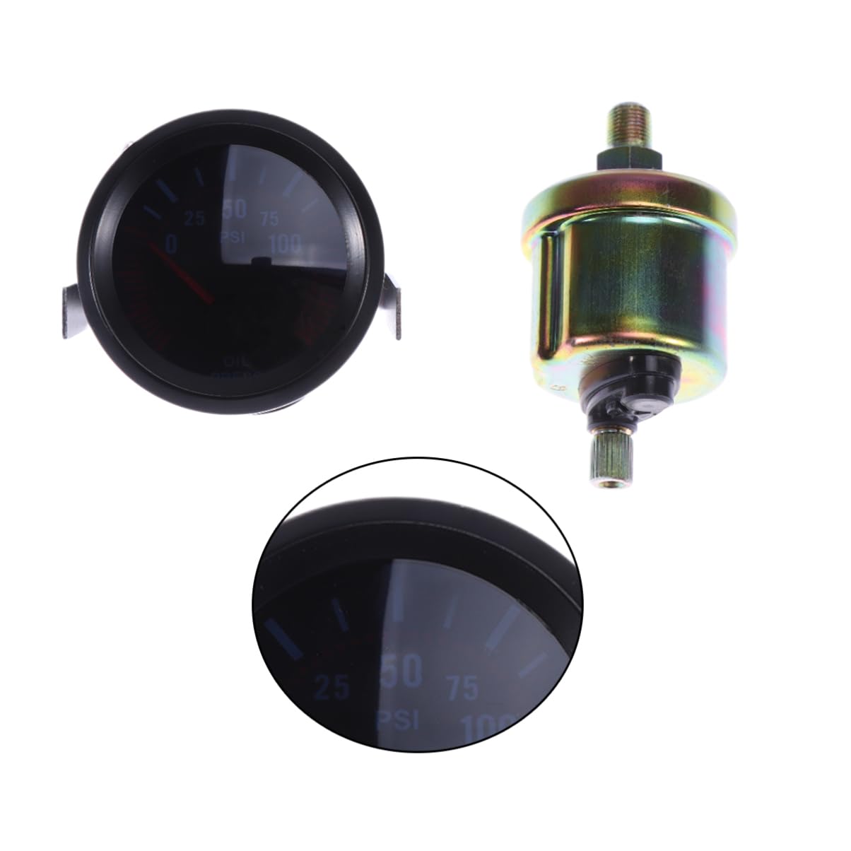 SUPVOX Misuratore Di Pressione Dellolio Digitale Ad Alta Precisione Da 12 V E 52 Mm Per Modifiche Auto