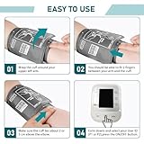Replacement Extra Large Cuff Compatible with Omron BP Monitors, Adjustable 22-52cm Universal Arm Cuff, Compatible with Blood Pressure Monitors, Large Cuff Includes 6 Connectors Adult Enlarged Cuff - Image 4