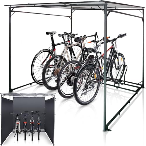 WIELS® Fahrradgarage 4 Fahrräder - Fahrradunterstand 190x188x190cm -...
