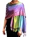 NYFASHION101 Elegant Colorful Paisley Soft Pashmina Scarf Shawl Wrap NBH1401Y - Light Rainbow 05
