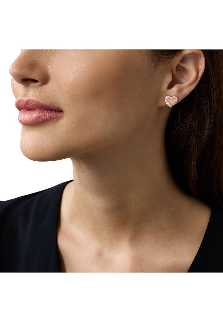 Emporio Armani Damen Ohrringe aus Edelstahl oder Halbedelsteinen mit Push-Back-Verschluss