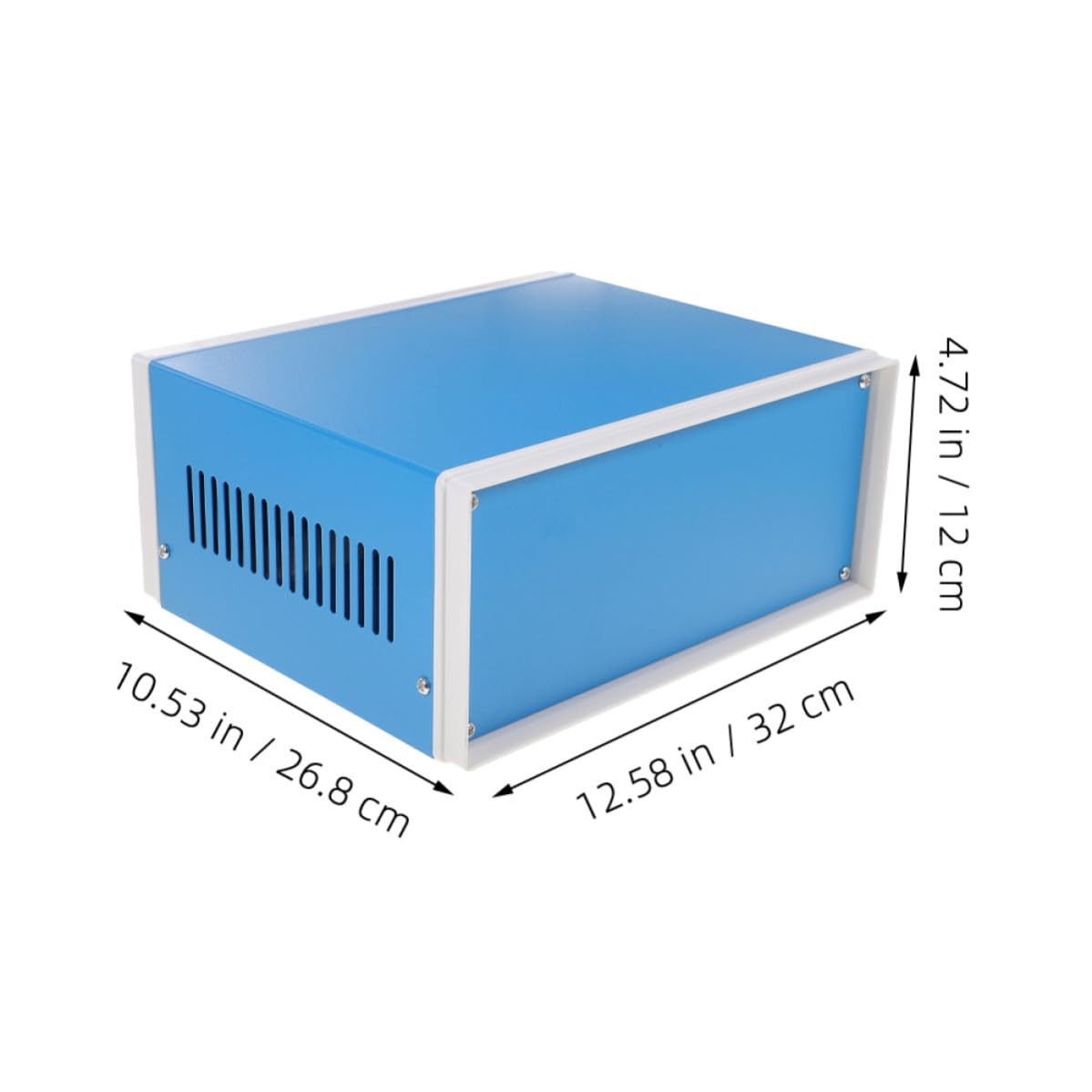 Caja de proyecto metálica 120x320x268 mm con tornillos y protección para uso en estaciones de metro y cajas de registro eléctrico