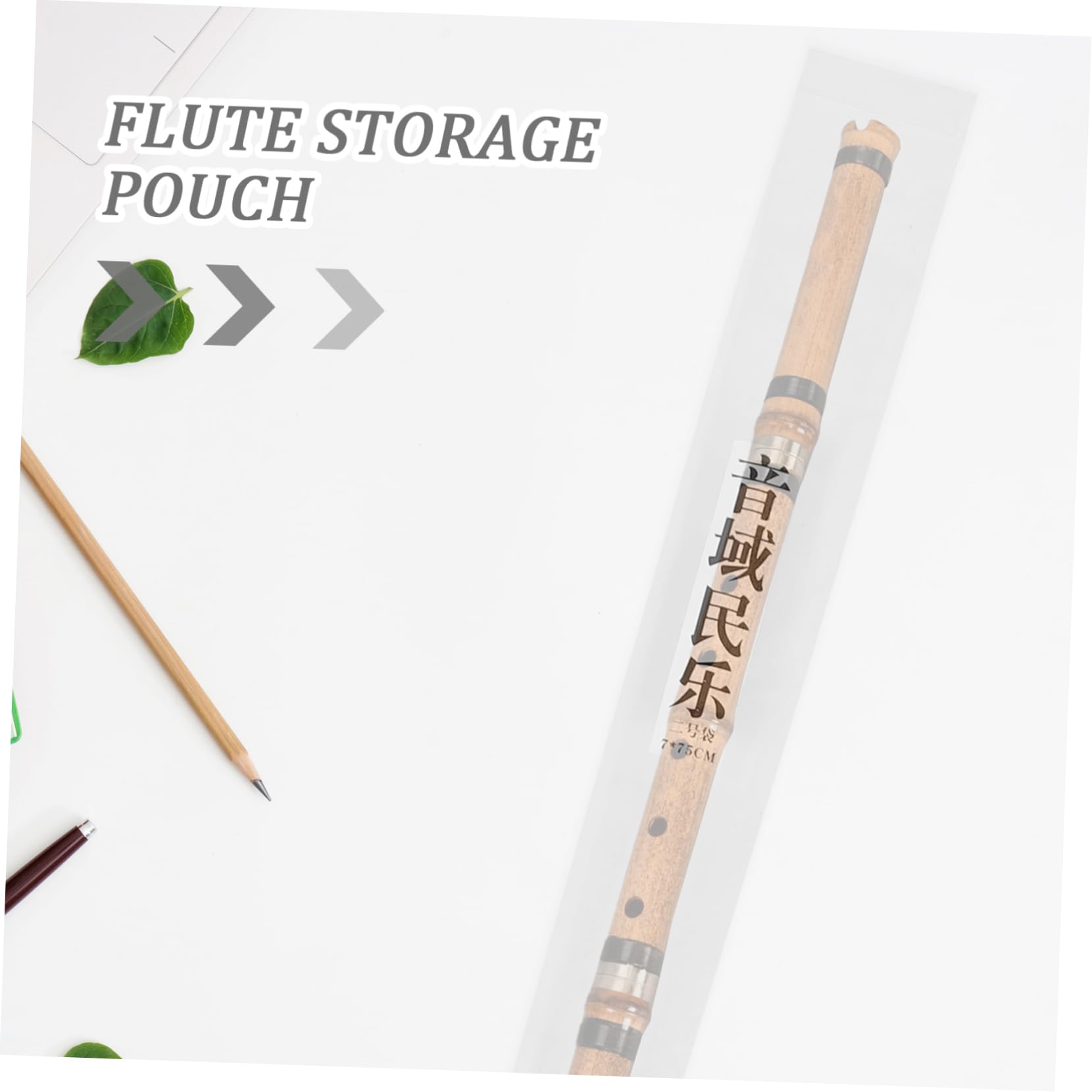 Totority Vertical Flute Storage Bag 5pcs Plastic Pouches for Flutes Moisture Protection