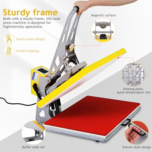 Heat Press Machine para camisetas 40x60cm 2000W 110V miniatura 2