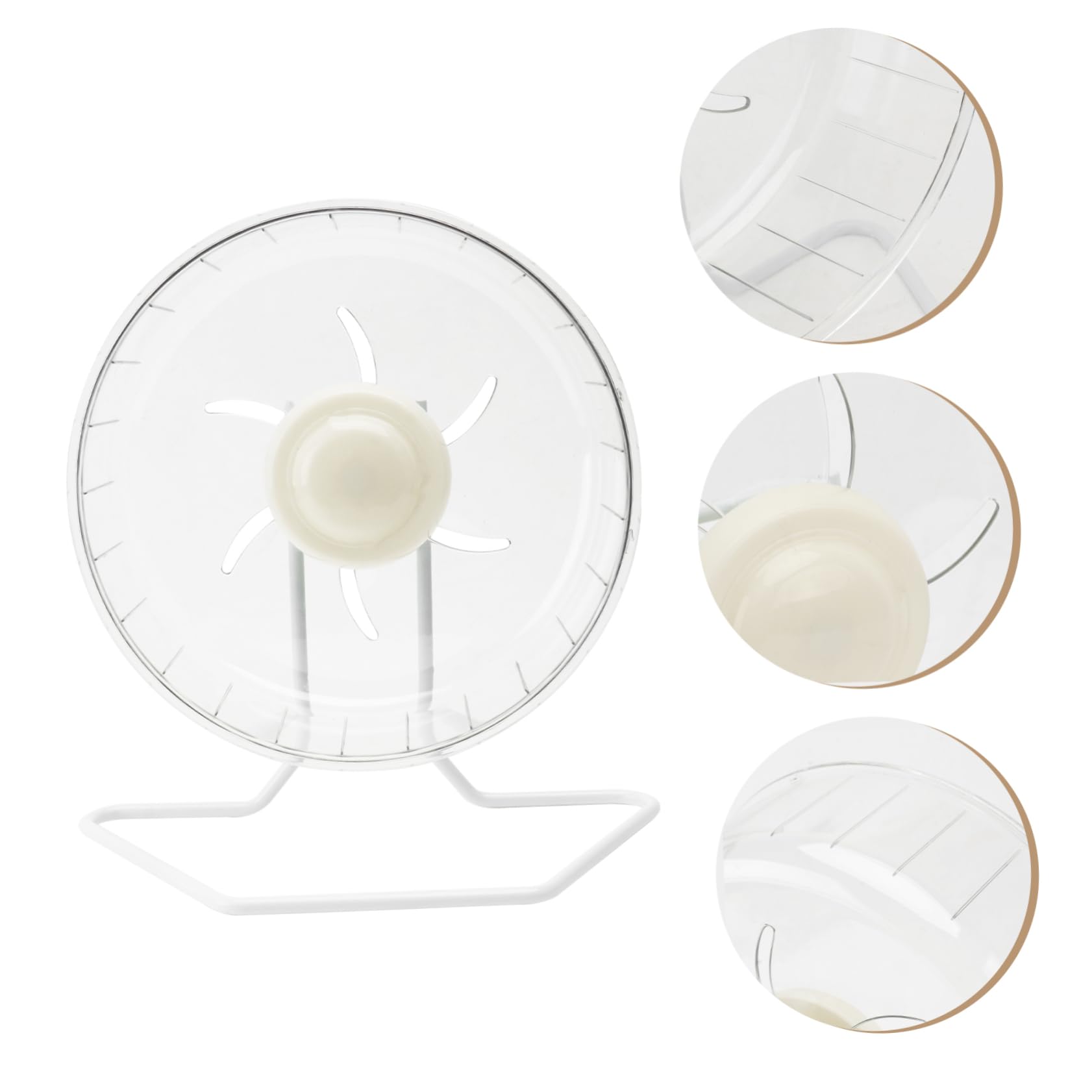 Rueda de Hámster Silenciosa para Ejercicio, Juguete Blanco | Plástico E Hierro, Formato Wheel, para Pequeño Animal y Hámster, Accesorio de Uso Diario