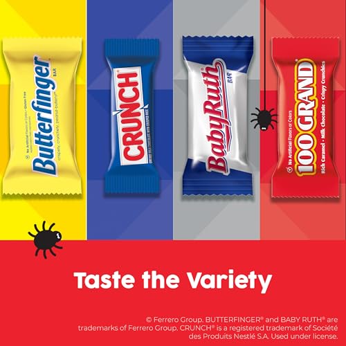 image for Butterfinger, CRUNCH, Baby Ruth, 100 Grand Mini and Fun Size Assorted 