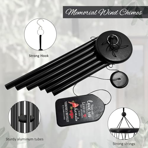 Image of ASTARIN Personalized Wind Chimes for Outside Deep Tone,Customized Windchime Outdoors, Chimes for Outdoors,Sympathy Wind Chimes Memorial for Mom Dad