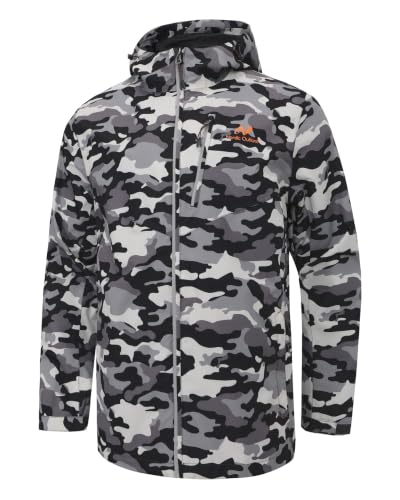 Image of NORDIC OUTLAND Mens Lightweight Hooded Waterproof Rain Jacket Breathable Raincoat Shell for Outdoor Mountain Hiking