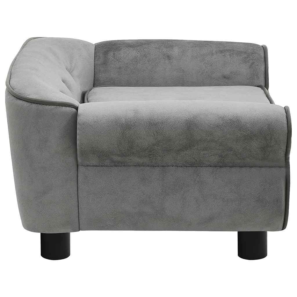 Canapé pour Chien Gris Foncé 72x45x30 cm Peluche Sofa Chats Animaux