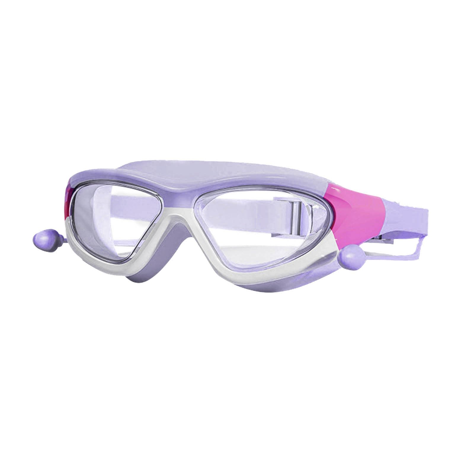 Kids Swimming Goggles, Swim Goggles for Kids 3-14, Silicone Swimming Glasses Anti-Fog Resist Leak Proof Swim Eyeglasses with Adjustable Straps for Boys Girls Pool Beach