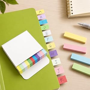 550 Pieces Page Markers Sticky Index Tabs, Arrow FlagTabs Self Adhesive, Colored Notes Tab Stickers forNotebook, Documents, Books [10 Colors] Sticks