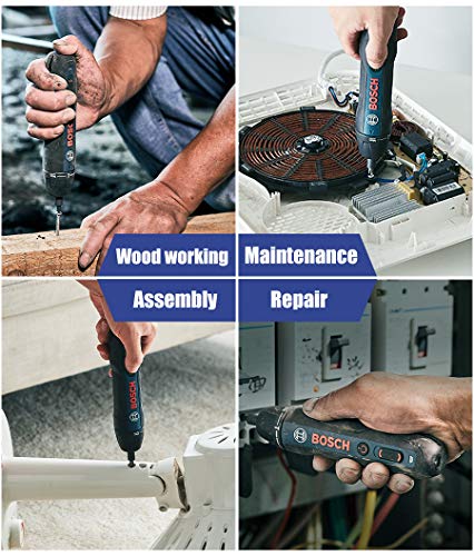 Bosch Power Screwdriver 2nd Generation Press/Push to Go Wireless Cordless Electric Handheld Screwdriver - Navy Plastic Case
