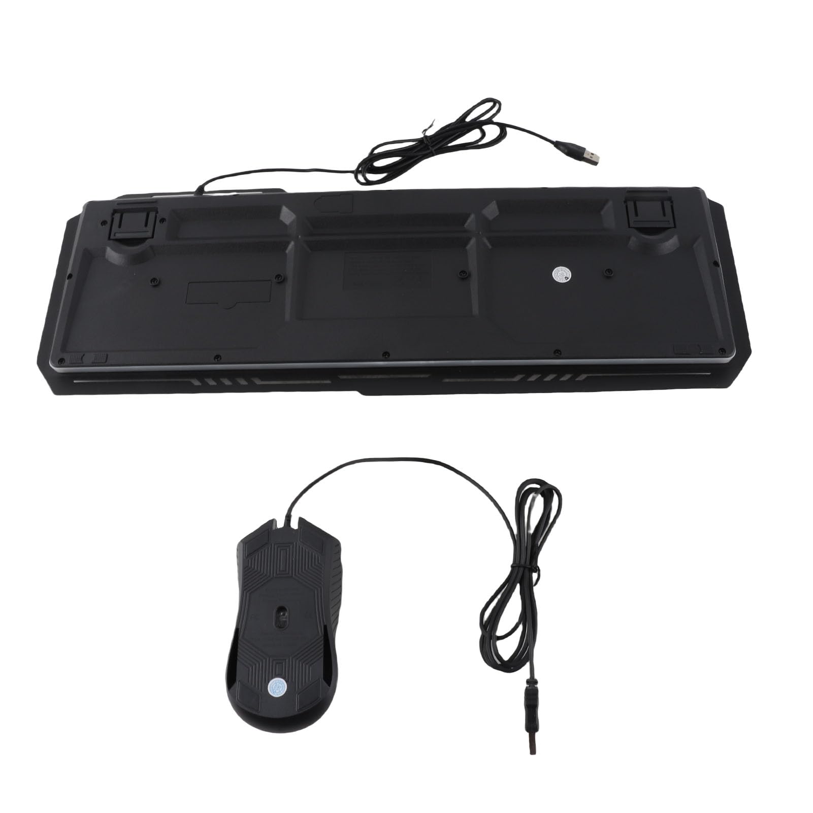 Acouto Przewodowa Klawiatura Combo 1200 DPI RGB Light Ergonomiczne 104 Klawisze Klawiatura do Gier ze Stopu Aluminium i Zestaw do Komputerów Stacjonarnych Laptop PC to Aluminiowa Przewodowa i