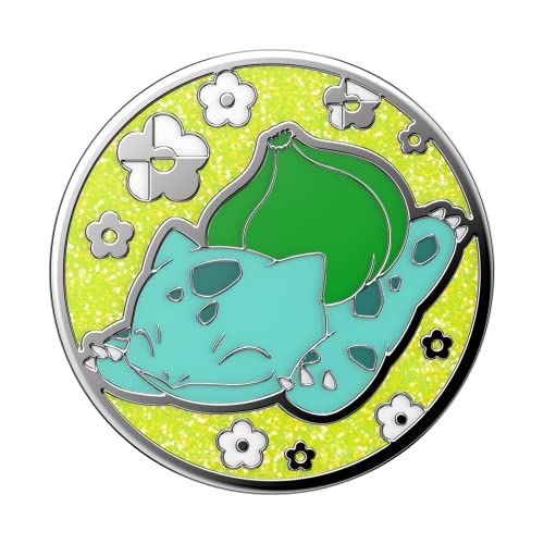 Image of PopSockets Adhesive Phone Grip, Holder, Phone Stand, Pokemon - Enamel Bulbasaur
