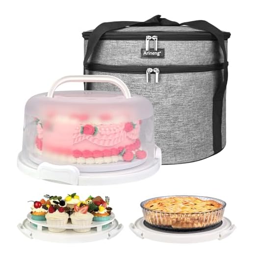 Can you take cake in your hand luggage Arineng 10 Inch Round Cake Carrier Box
