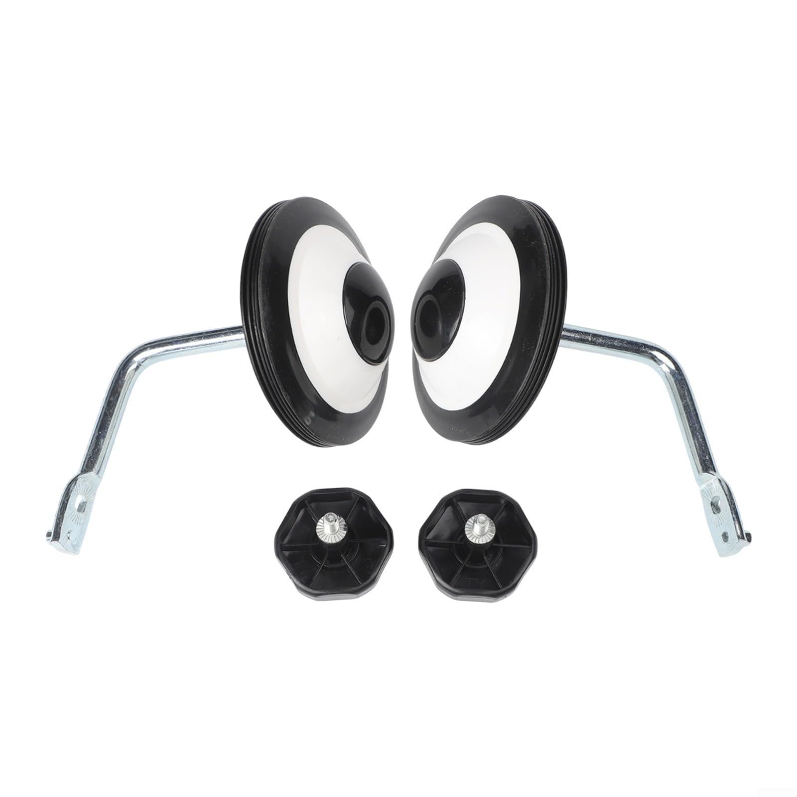 Stabilisateurs de vélo pour enfants, pour roues d'entraînement avec pieds de support en acier au carbone, roues clignotantes en polyuréthane, roulettes à roulement silencieux, écrous autobloquants