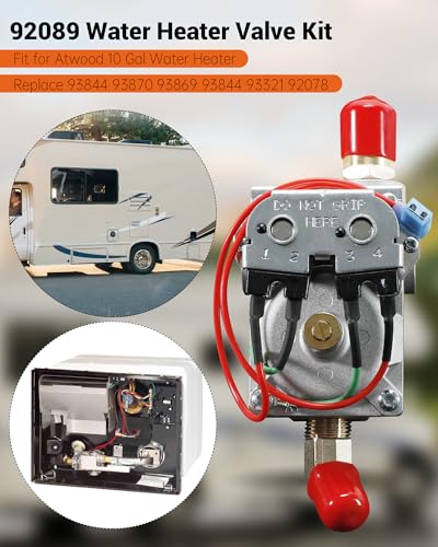 Image of 92089 Water Heater Valve Kit Compatible with Atwood 10 Gal Water Heaters Fit for Rogers Solenoid RV Parts, Replacement GCH10A-2E GCH10A-3E GCH10A-4E 93844 93870 93869 93844 93321 92078