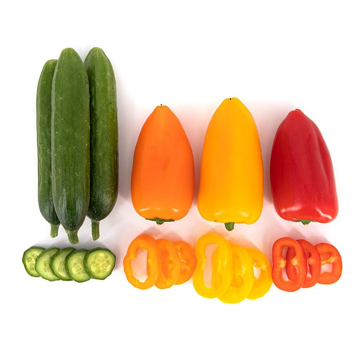 Caja Crocanti 900 g Mix de Pepino Cocktail y Minipimientos Tribelly La Parcela España Andalucía