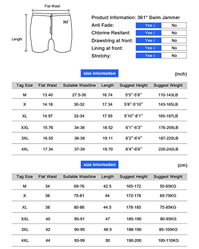 image for 361º 361 Boxer Swimsuit for Men and Boys Athletic Square Leg Jammer S