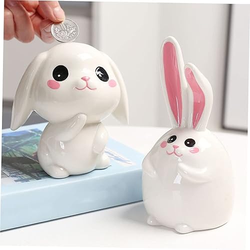 Miniatura 4 de Toyvian Alcancía de conejo, bonita alcancía para niños, caja de monedas, alcancía para niños, regalos para niños, alcancía para niños, adorno de