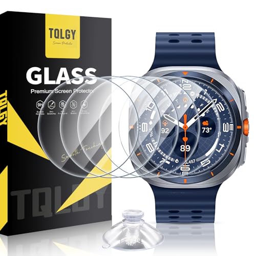 TQLGY 6-Pack Screen Protector for Samsung Galaxy Watch Ultra 47mm (2025/2024) 9H Tempered Glass HD-Clear Anti Scratch Bubble Free Easy Installation