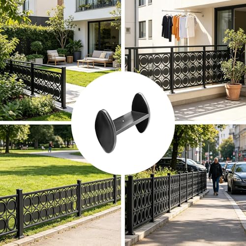 Abrazaderas para vallas con clips resistentes de montaje para paneles de jardín y patio 4