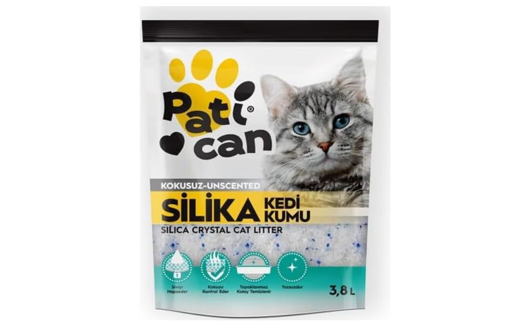 PATİCAN 11 ADET SİLİKA KEDİ KUMU 3.8 LT