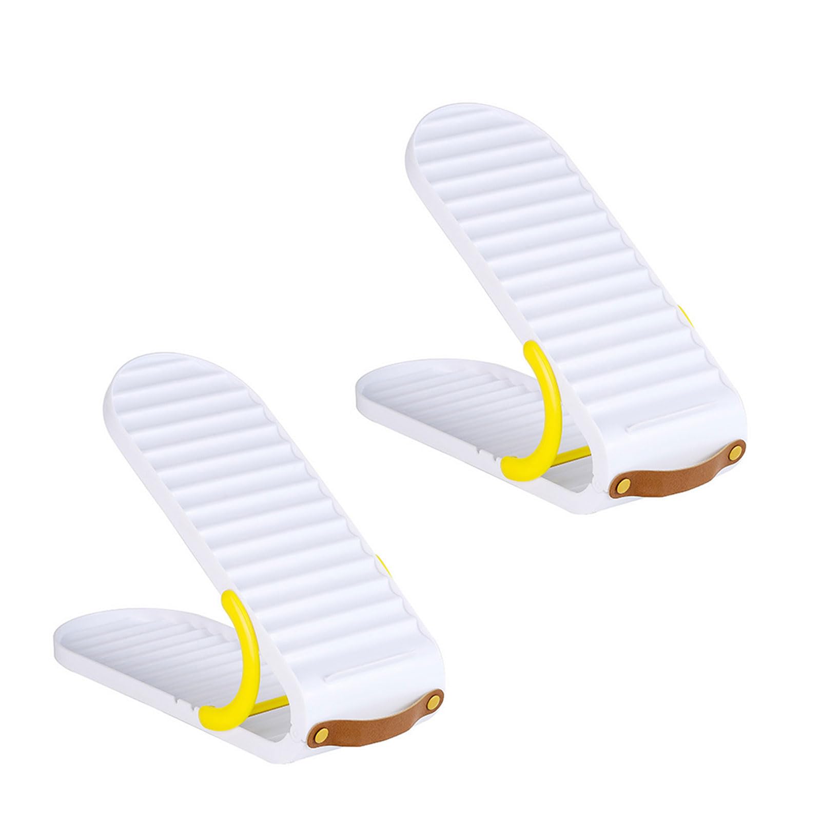 Tsophreniq Of 2 Adjustable Shoe Organizers with Sturdy Designs Home Accessory for Multipurpose Storage Needs Solution Rack