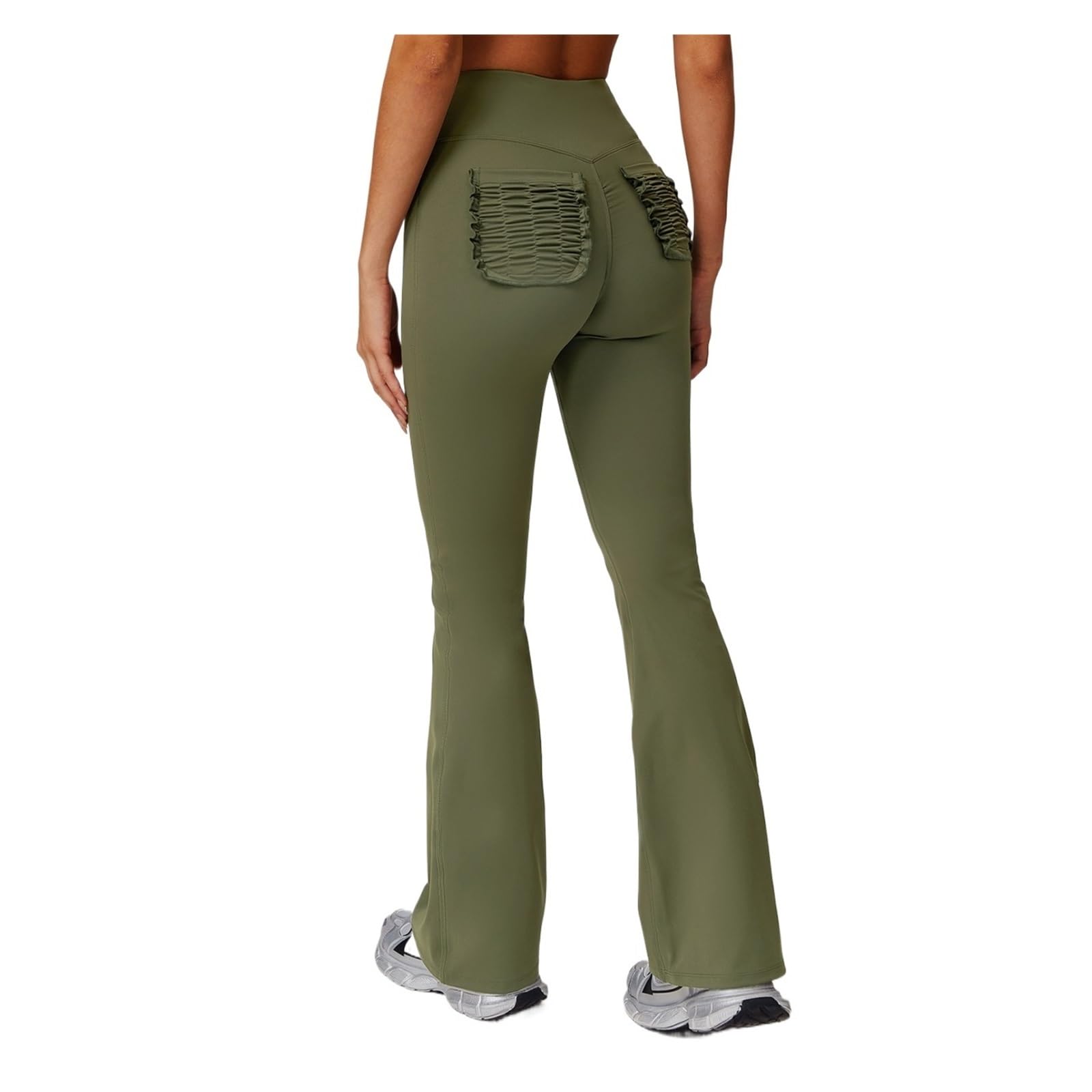 Leggings De Yoga Pierna Ancha Y Alta Elasticidad For Mujer, Pantalones con Sensación Desnuda para Yoga Fitness