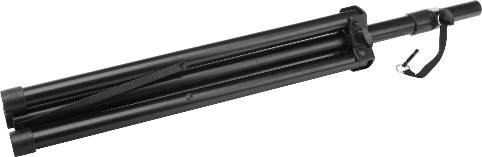 McGrey SPS-1 Pieds d’Enceinte en Acier Noir (Pied d’Enceinte en Acier, Construction Stable à trépied Extra Large, Extensible de env. 130 à 193 cm, capacité Max. 50 kg, Poids : 3,3 kg)