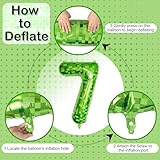 40 Inch Green Pixel Number 7 Balloon for Kids 7th Birthday Decorations, Large Dark Kelly Lime Green Self Inflating Foil Seven Balloon Number for Boys Birthday Video Game Patrick's Day Party Supplies - Image 9
