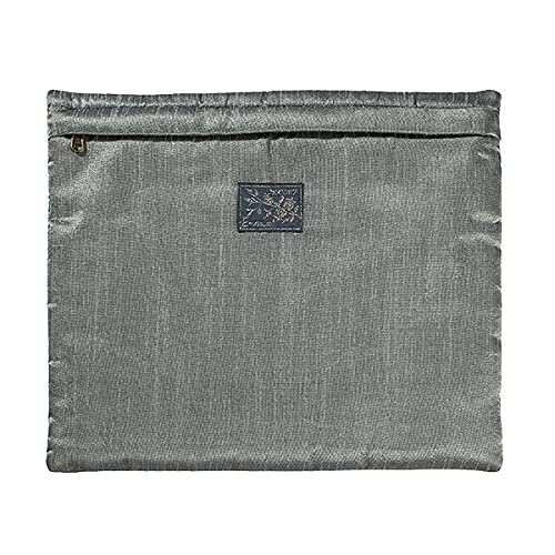 Yair Emanuel Tallit Bag only | Silk Embroidered Geometric Square Design (Silver TBB-5S)3