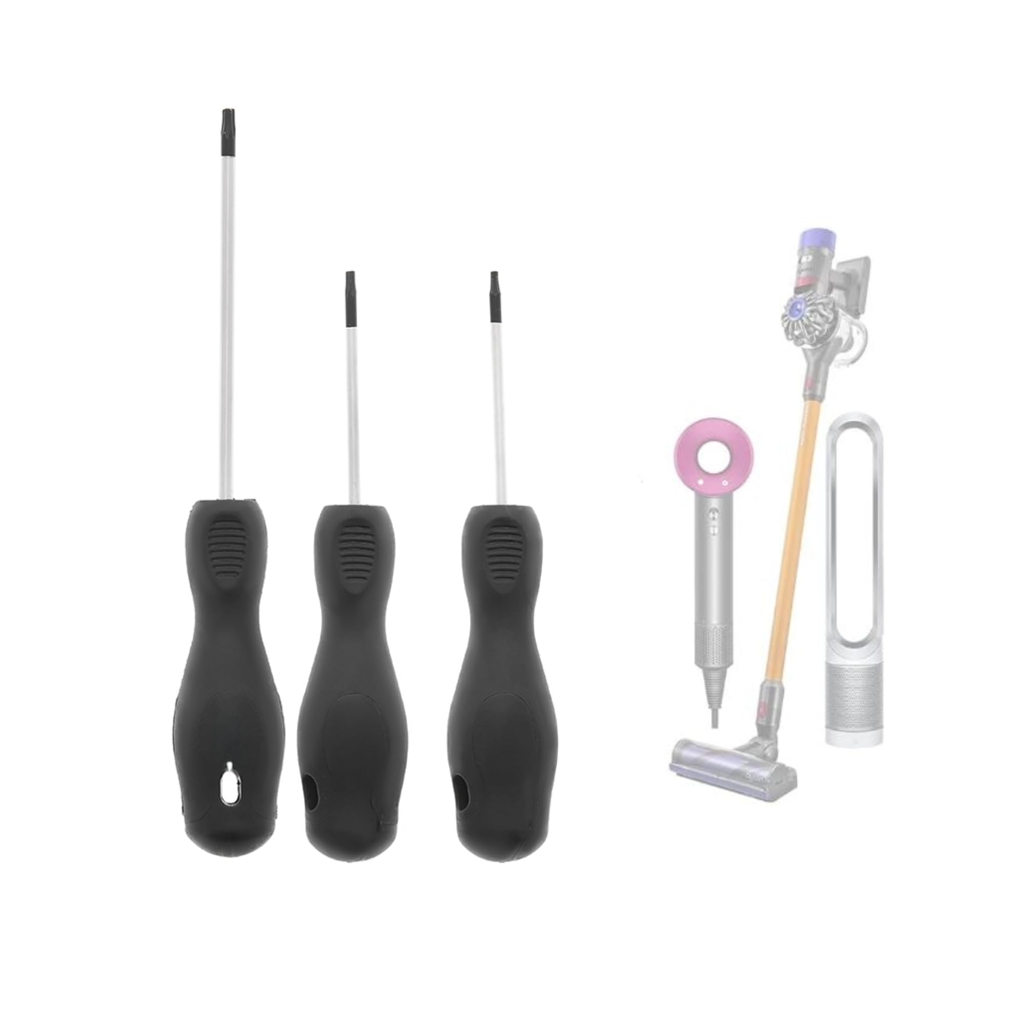 Bp Homespares Clear T8 T10 T15 Torx Screwdriver Set Compatible With Dyson Dc04 Dc07, Dc14, Dc33, Dc24, Dc40, Dc41 And Dc50 Dc59 Vacuum Cleaners - 3 Pack