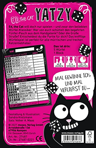 Moses- Gioco di Dadi, Colore Nero, 27487