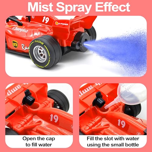 Image of VGRASSP 2.4 Ghz High Speed Racing Remote Control Car Toy for Kids - Misty Smoke and Sound, Formula Style Long Range RC Vehicle - LED Lights Indoor Outdoor Play Gift - Color As Per Stock