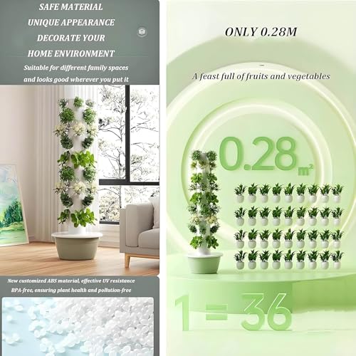 Hydroponiczny system uprawy – 9-warstwowy wewnętrzny inteligentny ogród z oświetleniem LED, pionowa wieża, ogród do uprawy warzyw i ziół, idealny dla entuzjastów ogrodnictwa