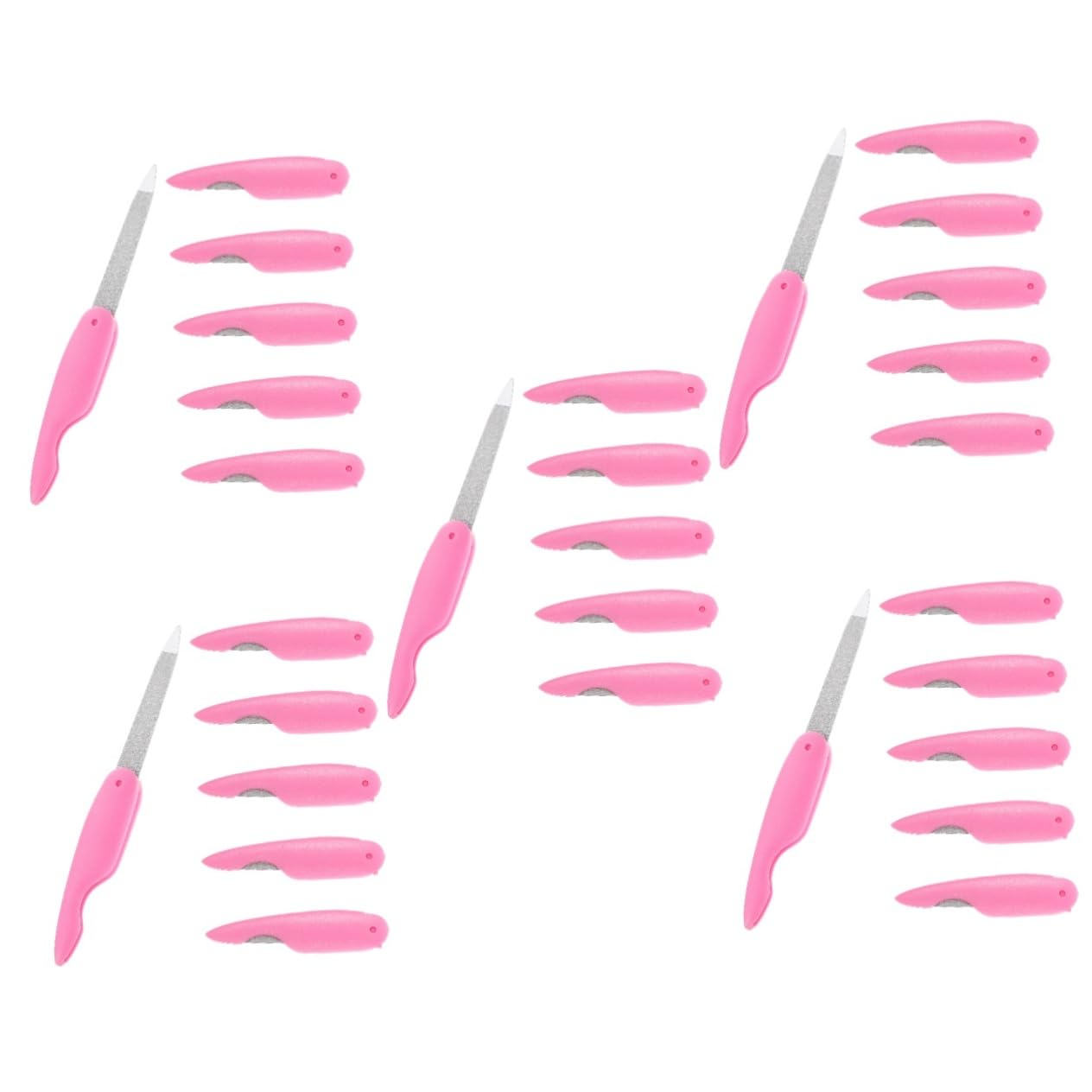 Healeved 30piezas Limas De Uñas Plegables Herramienta De Manicura y Práctica Para Pulido De Uñas Casa y Salón Para Retocar y Suavizar Bordes