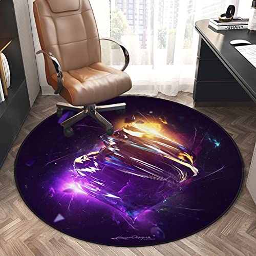 Alfombrilla para silla de oficina para suelos de moqueta y madera dura, protector multiusos con tecnología antideslizante, 80 cm