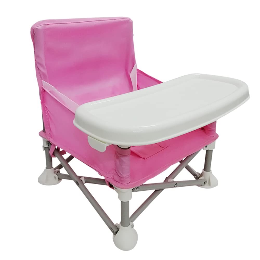 NC Portable Seat Chair Compact Fold with Straps for Indoor Outdoor Use Great for Camping, Beach, Lawn |Toddlers, Kids, Boys, Girls (Rose Red)