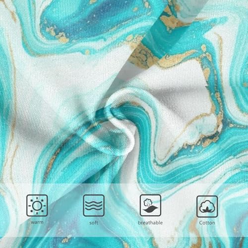 Toddler Girl Panties, Marble Aqua Blue Girls Cotton Underwear, 2–8 Years3