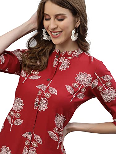 Image of Stylum Women's Rayon Straight Fit Straight Kurta