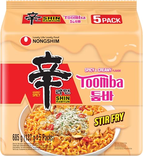 NONGSHIM Instantnudeln, Shin Ramyun Toomba - Family Pack, 5 x 137 g à Beutel