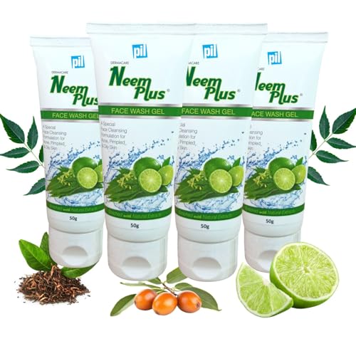 Image of Pil Neem Plus Face Wash Gel | Face Wash Gel for Acne, Pimpled & Oily Skin | Clear & Smooth Radiant Skin | 50 gms each (Pack of 4)