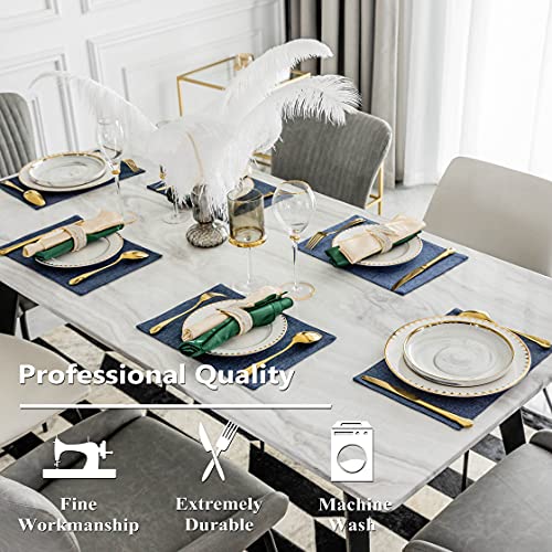 image for Home Brilliant Set of 4 Placemats Blue Placemats Heat Resistant Dining