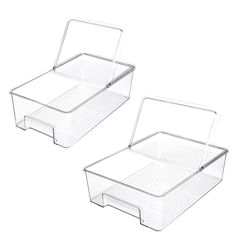 SANNO Freezer Containers Food Storage Containers Fridge Containers Plastic Organization Storage Bin for Fridge, Freezer, Pantry, Kitchen- Organizer