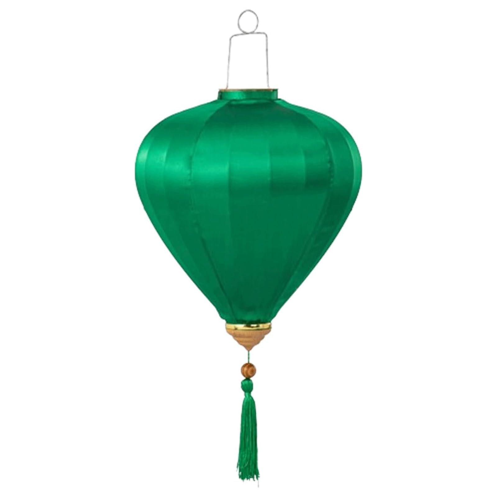 YTGHBIML Oval Silk Lantern Vietnamese Lantern Cloth Oriental Hanging Lantern Fabric Lantern New Year Lantern Japanese Vietnam Hanging Lantern(Grn,18 Inch)