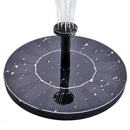 Yangers Fuente Solar Bomba Estanque con 1.4 W monokris tal Line Panel con 4 boquillas, Flotante Brunnen Bomba de agua para pájaro baño Piscina Mar Acuario Jardín Terraza