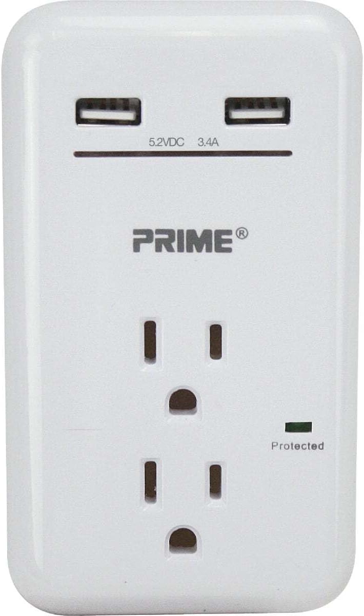 Prime Wire & Cable 2-Outlet USB Charger