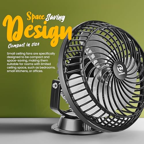 Image of HM Premium 9 inch Premium Cabin Fan 225 MM | Ultra High Speed 3 Blade Fan | 3 in 1 Multipurpose (Wall Fan | Ceiling Fan) | 1 Year Warranty |