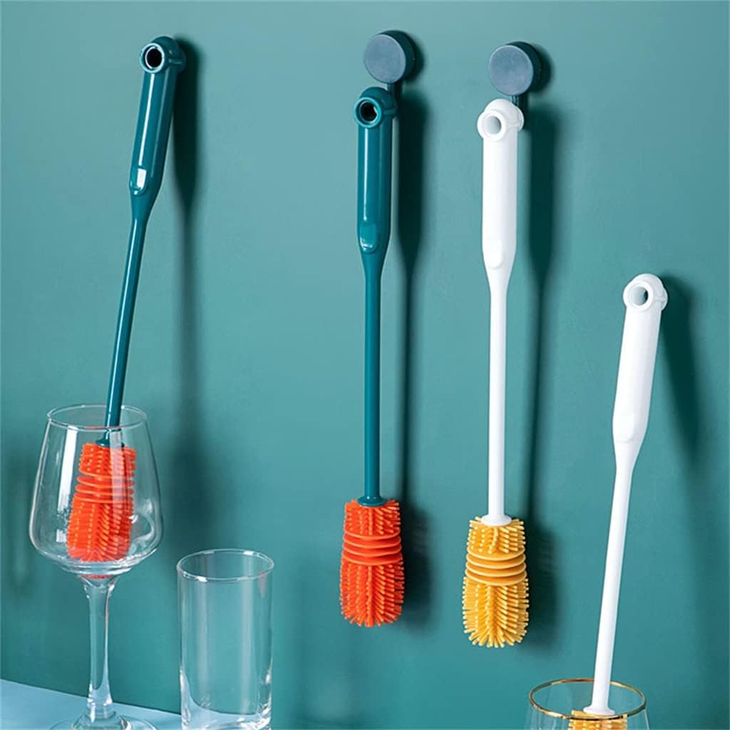 Cup Brush Long Handle Rotating Silicone no Dead Angle Bottle Household Cup Washer Water to Tea Stain Cleaning